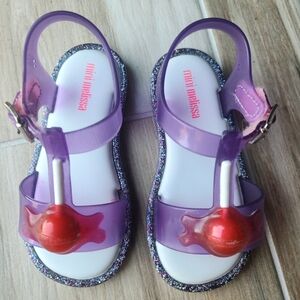 Mini Melissa Glitter Lollipop jelly sandals